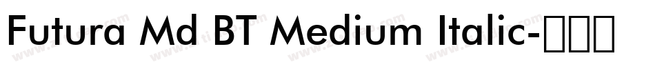 Futura Md BT Medium Italic字体转换